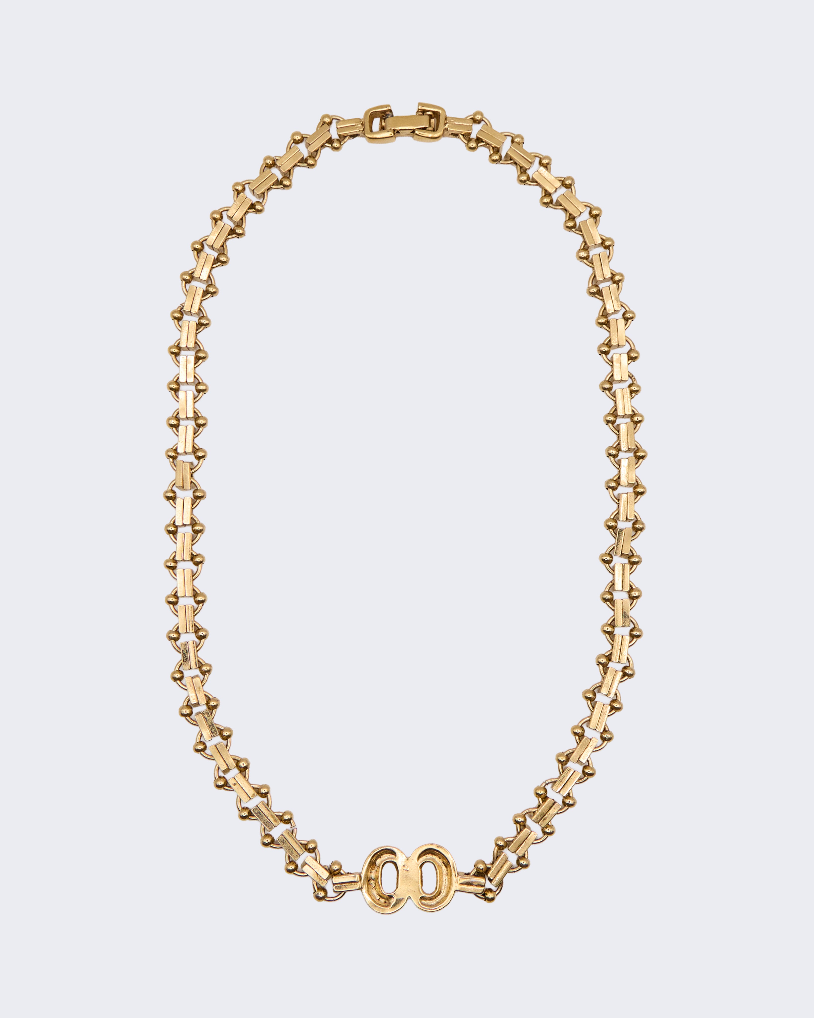 Collana Vintage Dorata con Dettaglio Strass – Necklace Elegante Minimal Chic
