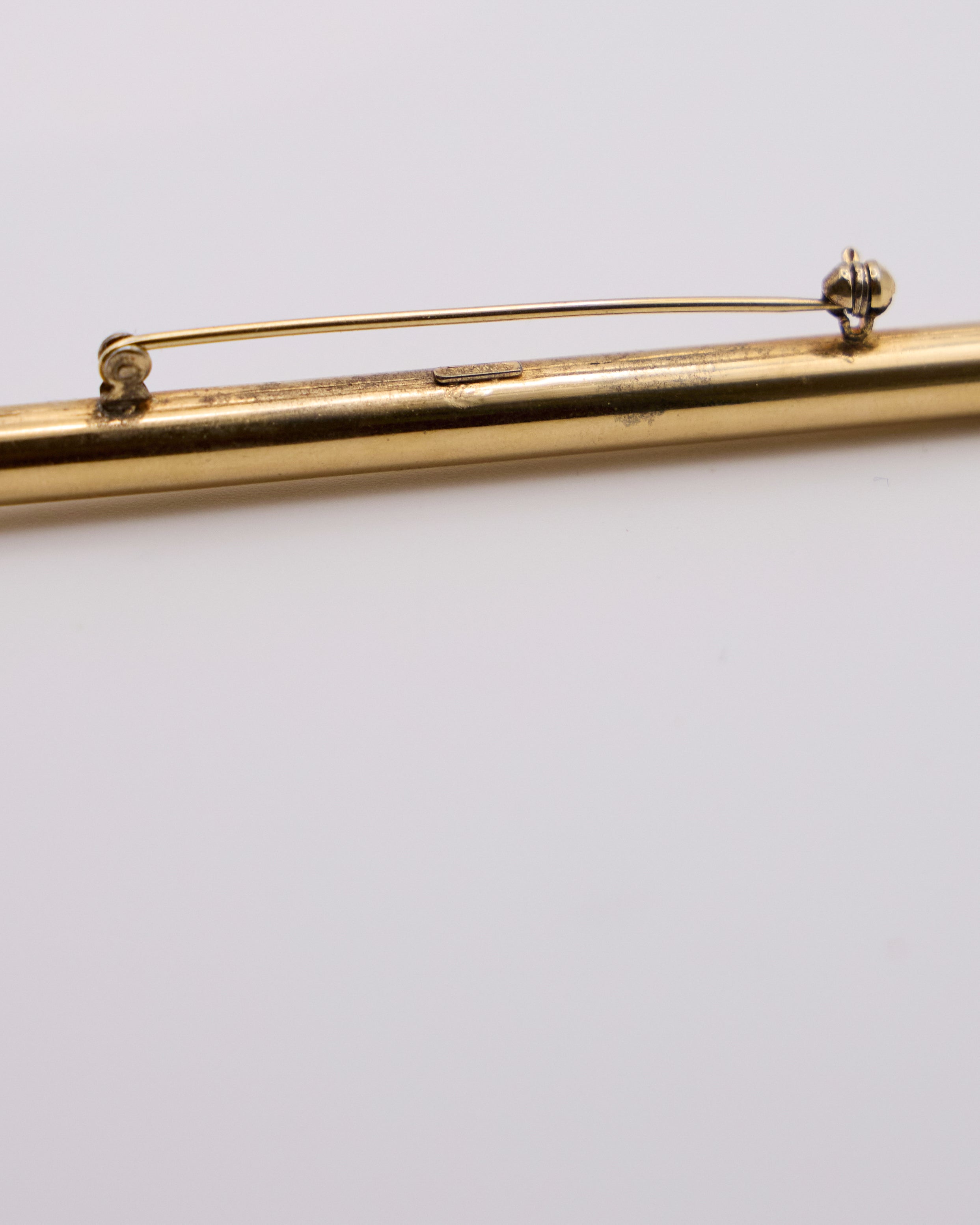 Spilla Vintage in argento 925 Bastone da Passeggio con Strass 12,5 cm – Brooch Couture Anni ’80
