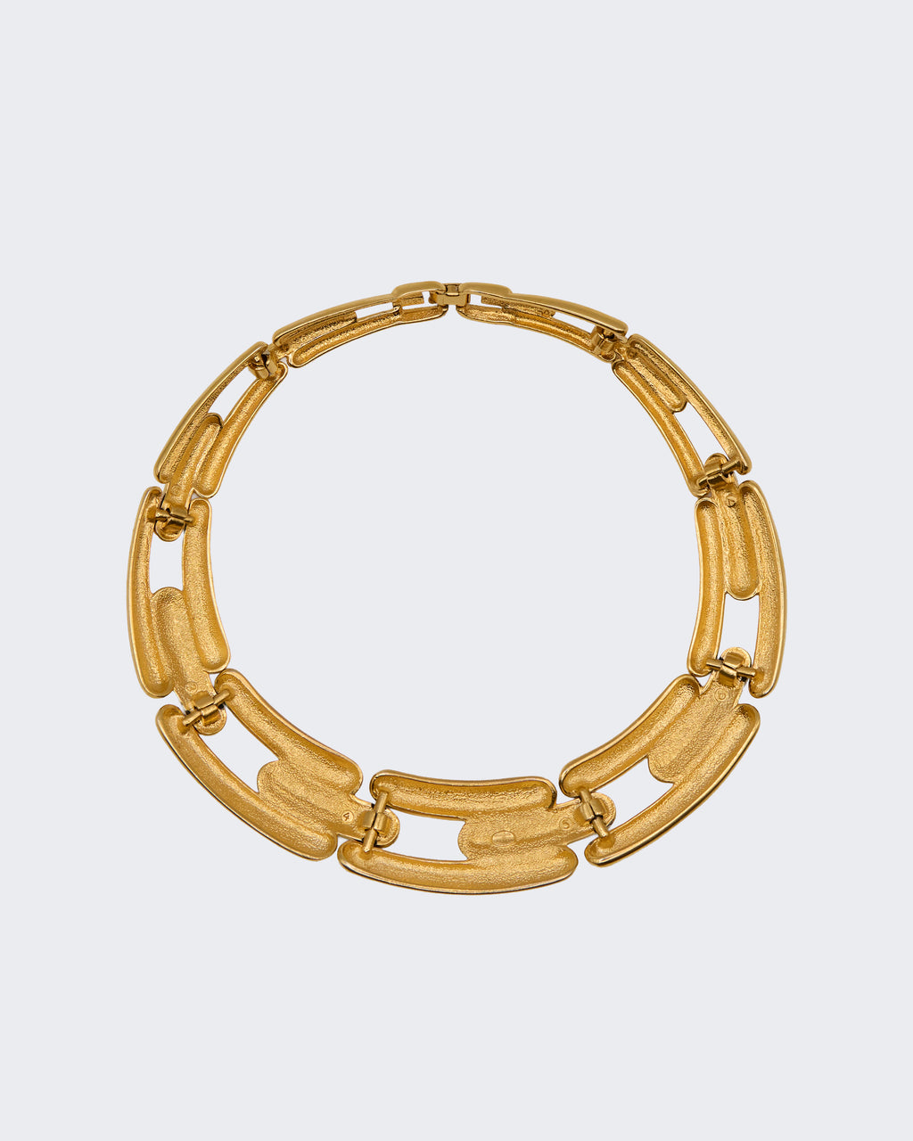 Vintage Givenchy 1980s Gold Mesh Choker with Rhinestones