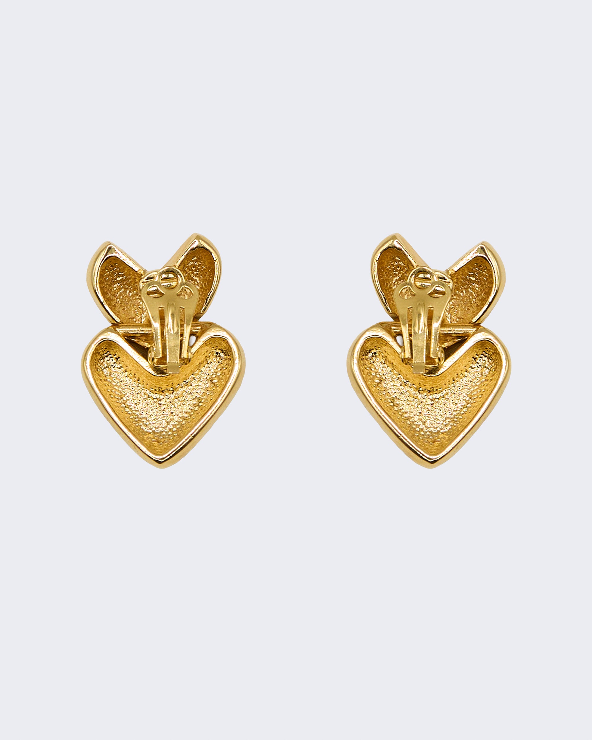 Boucles d'oreilles double cœur
