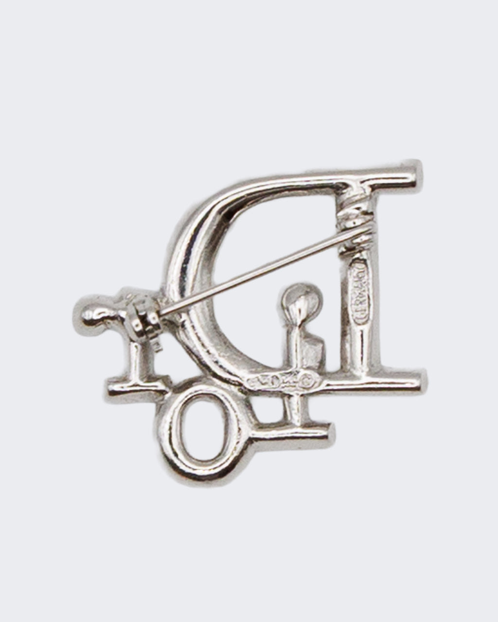 Christian Dior Silver Rhinestone Brooch
