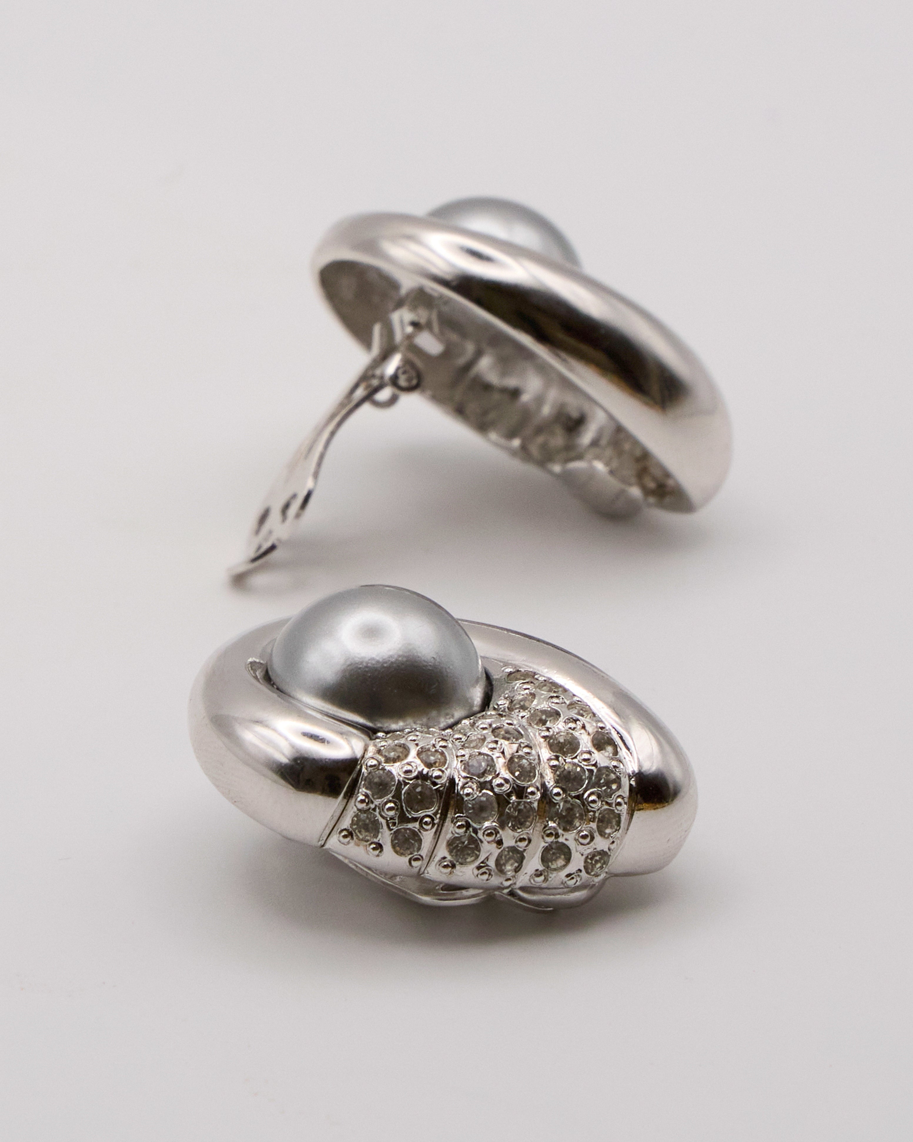 Boucles d'oreilles « Perle métallique »