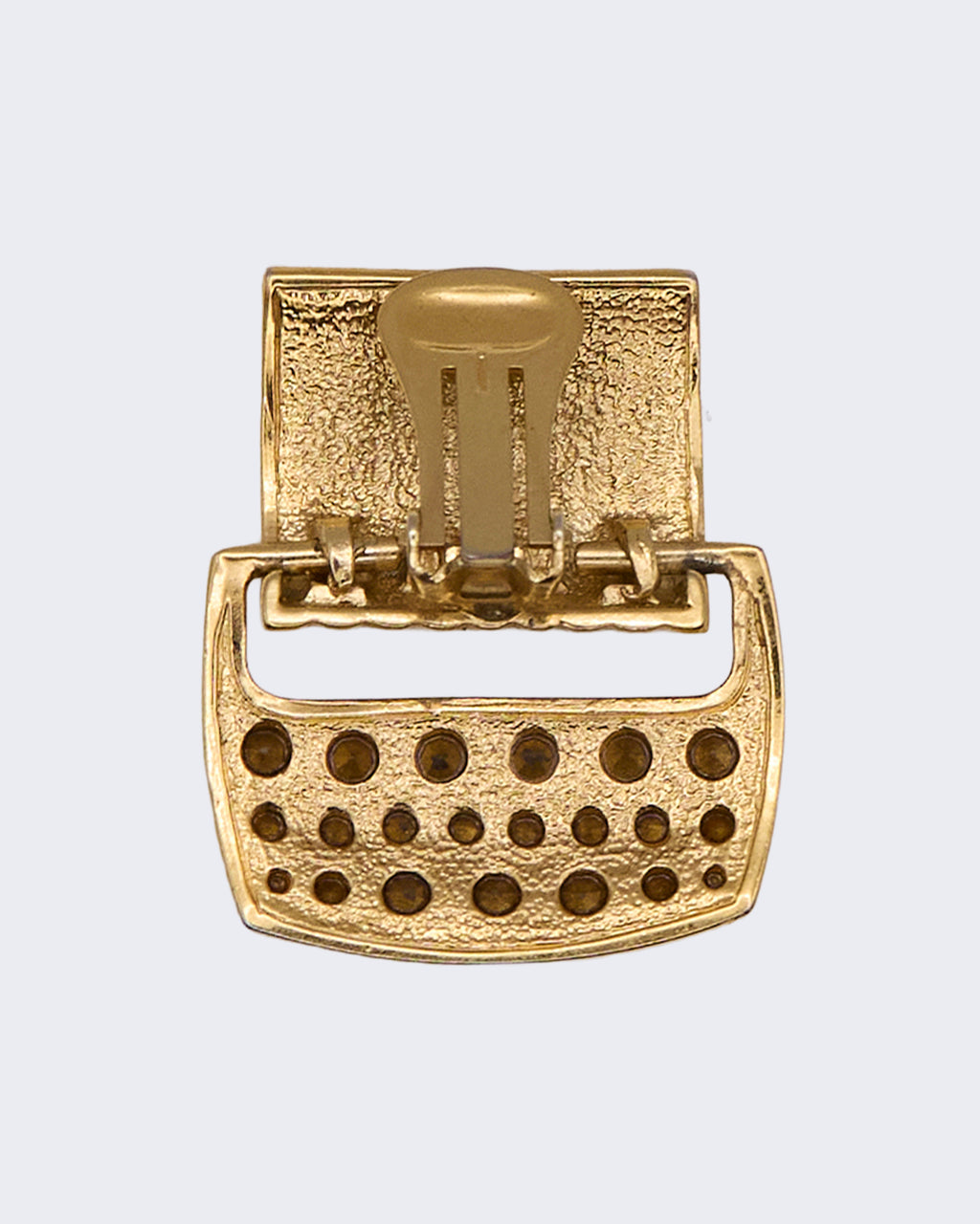 Orecchini Vintage Dorati con Cristalli Pavé – Design Elegante Anni 80