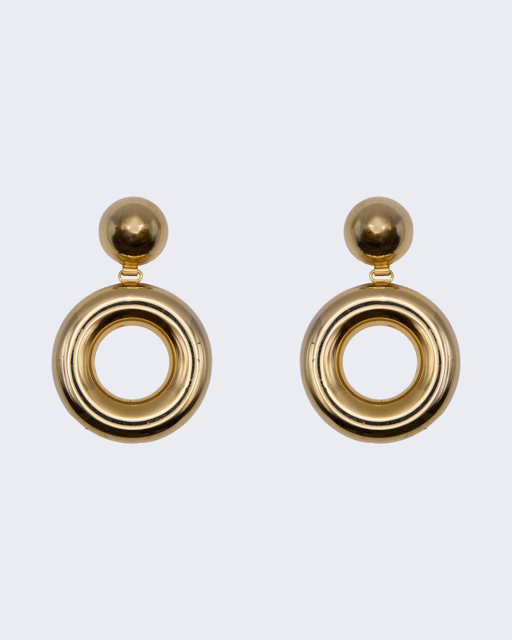 Orecchini Vintage firmati I Bijoux di Carlotta Made in Italy - Dorati a Cerchio