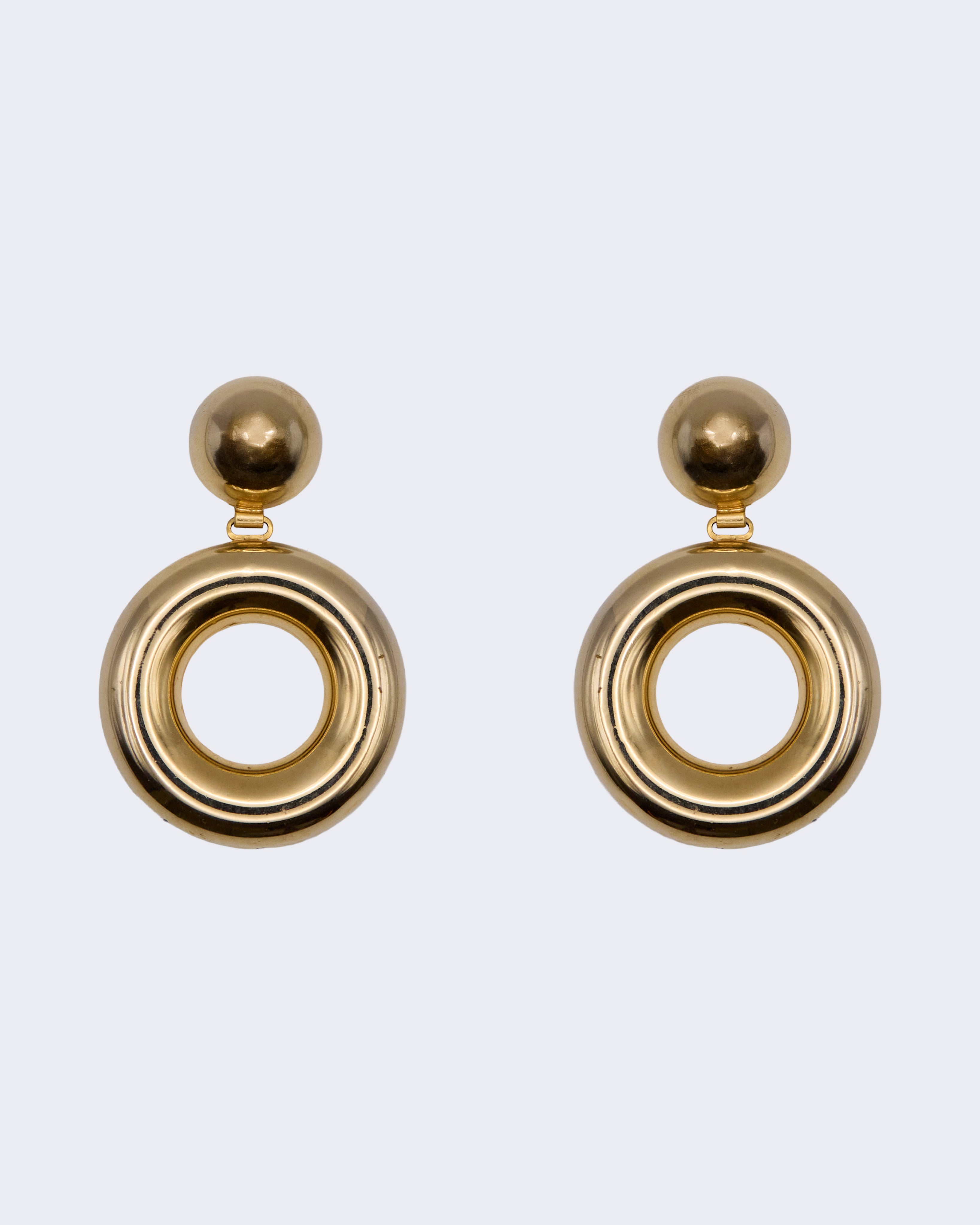 Orecchini Vintage firmati I Bijoux di Carlotta Made in Italy - Dorati a Cerchio