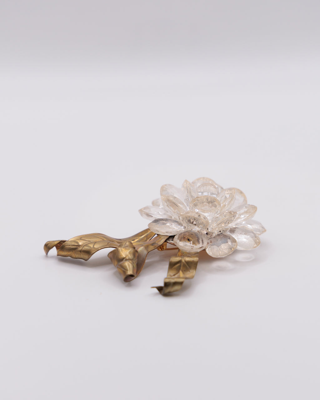 Spilla Vintage Fiore Dorata con Cristalli – Spilla Gioiello Donna