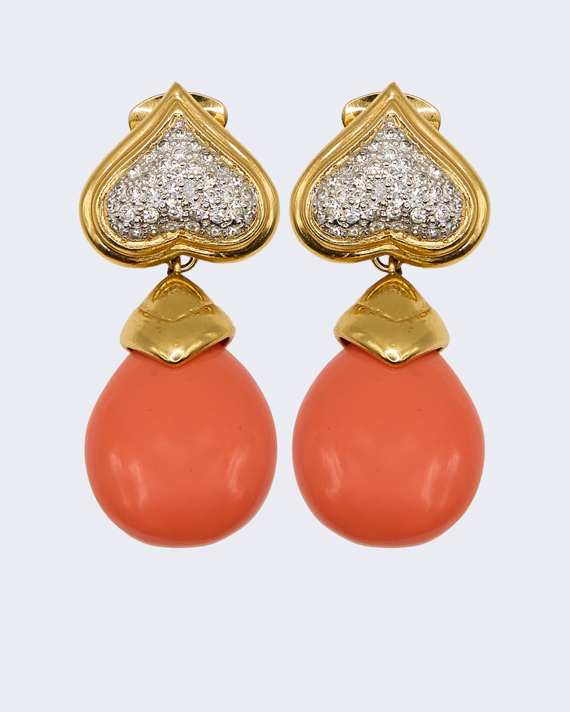 Boucles d'oreilles « Piques corail »