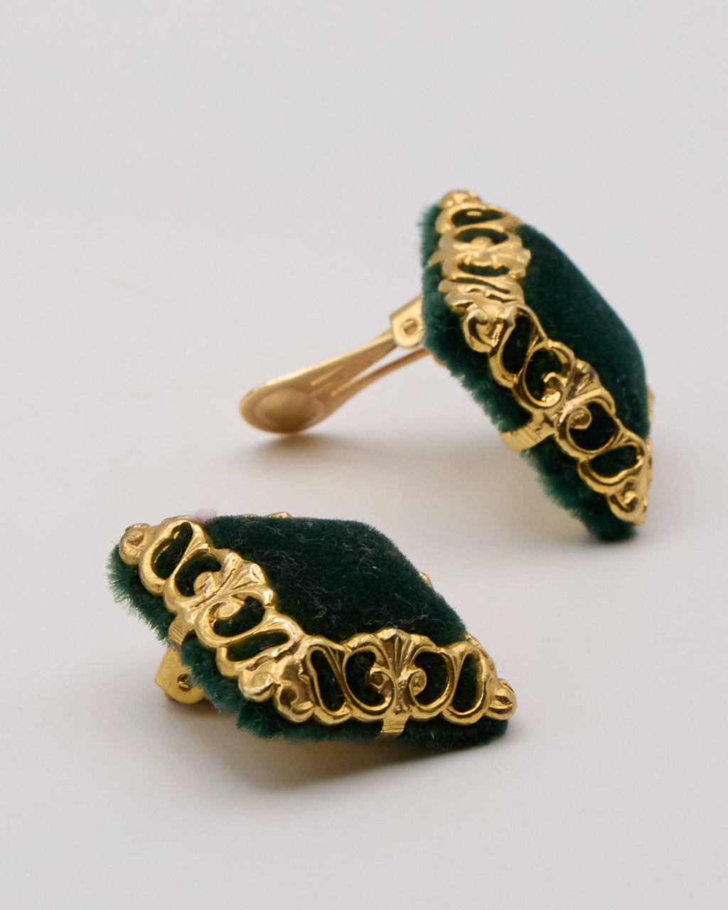 Green Velvet Earrings