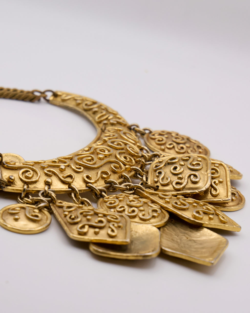 Collana Vintage Edouard Rambaud Paris Dorata Statement – Necklace Couture Francese