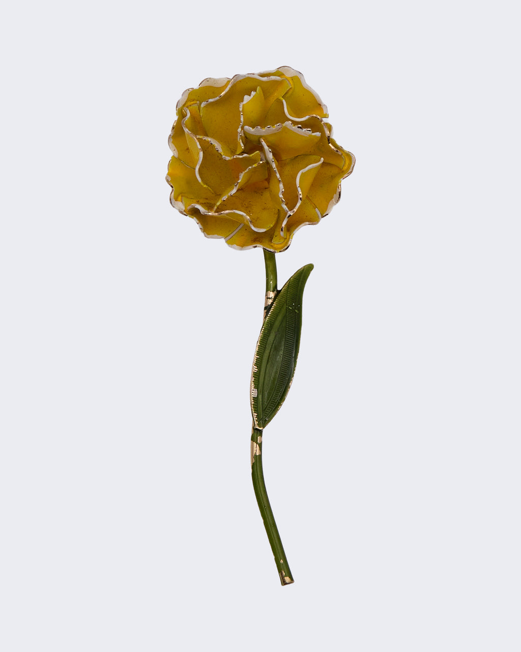Spilla Vintage Fiore Giallo con Stelo Smaltato – Anni 50
