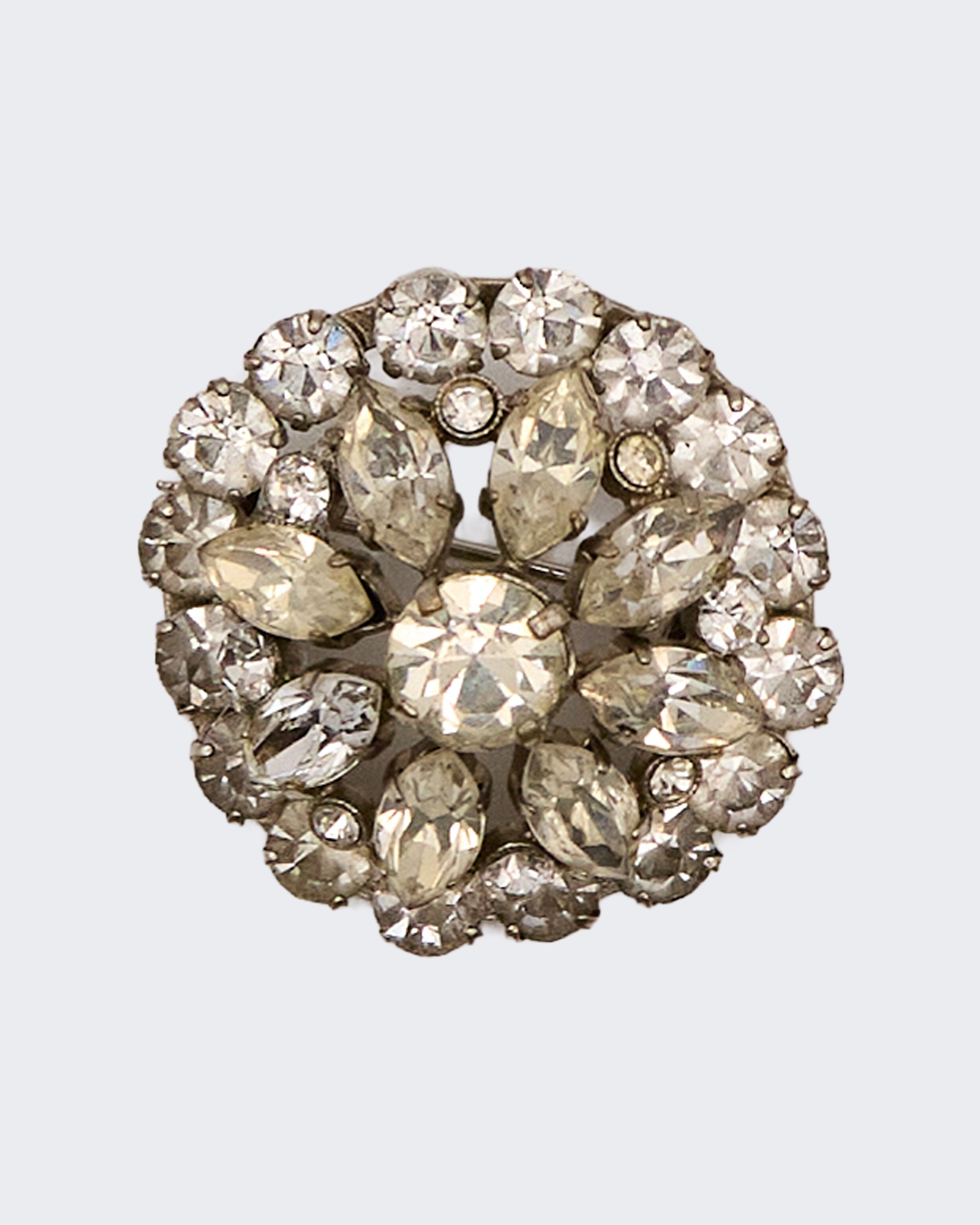 Vintage Rhinestone Brooch – Elegant Jacket or Dress Accessory