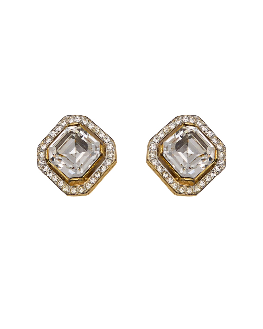 “Octagonal Crystal” Earrings