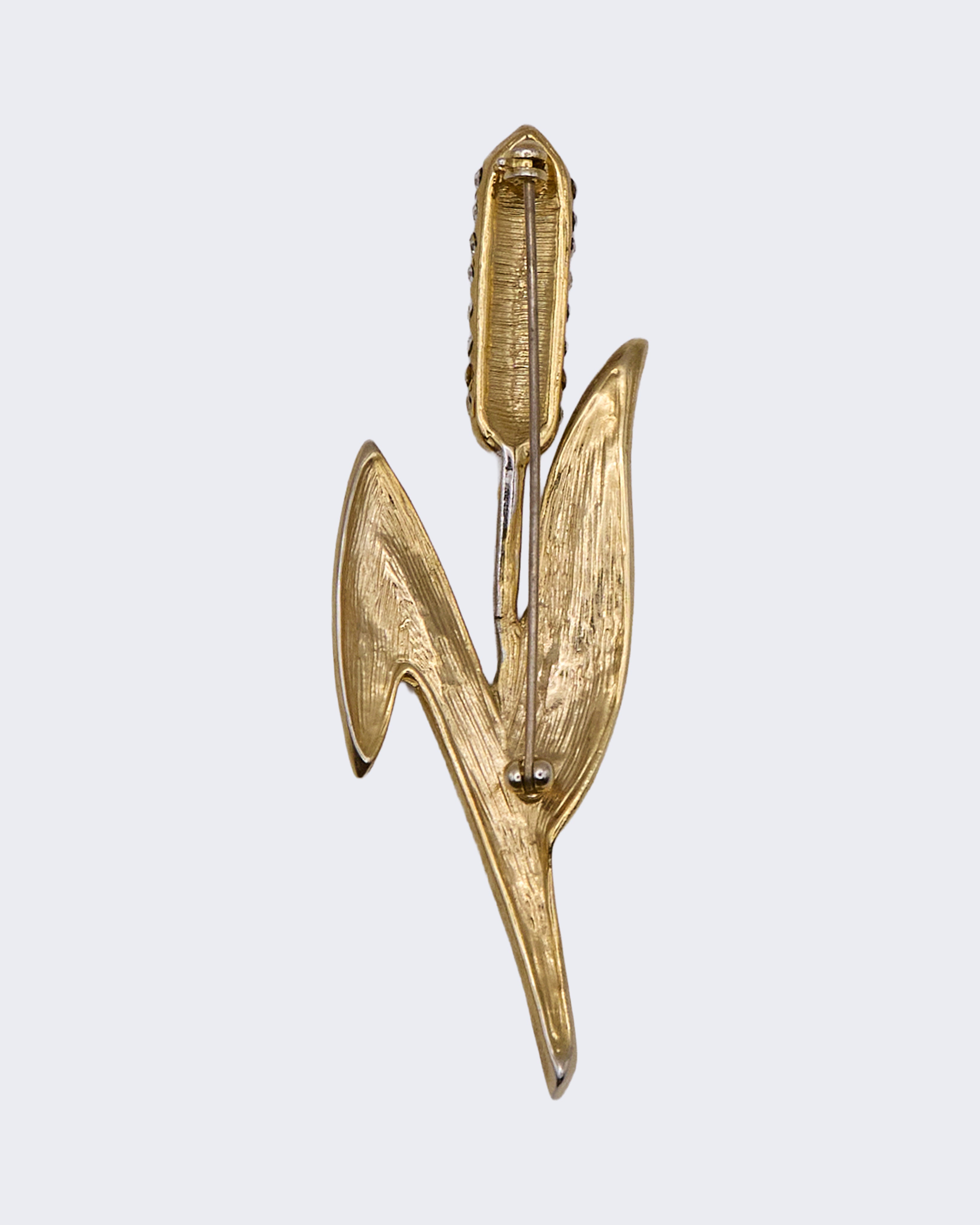 Spilla Vintage Fiore Dorato con Cristalli – Elegante Gioiello Floreale
