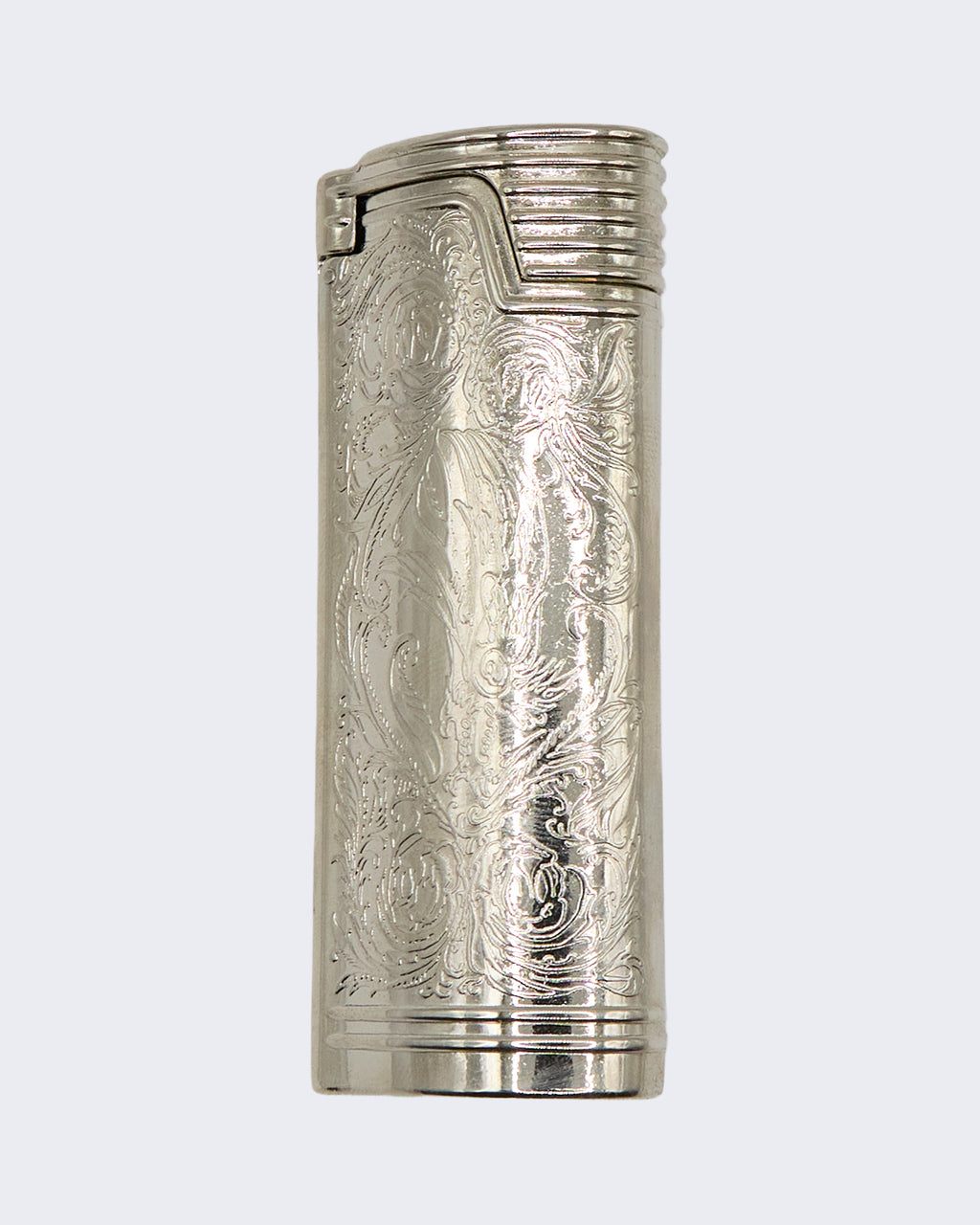 Custodia Vintage per Accendino Argento Inciso con Scatola Originale El Fuego del Macho