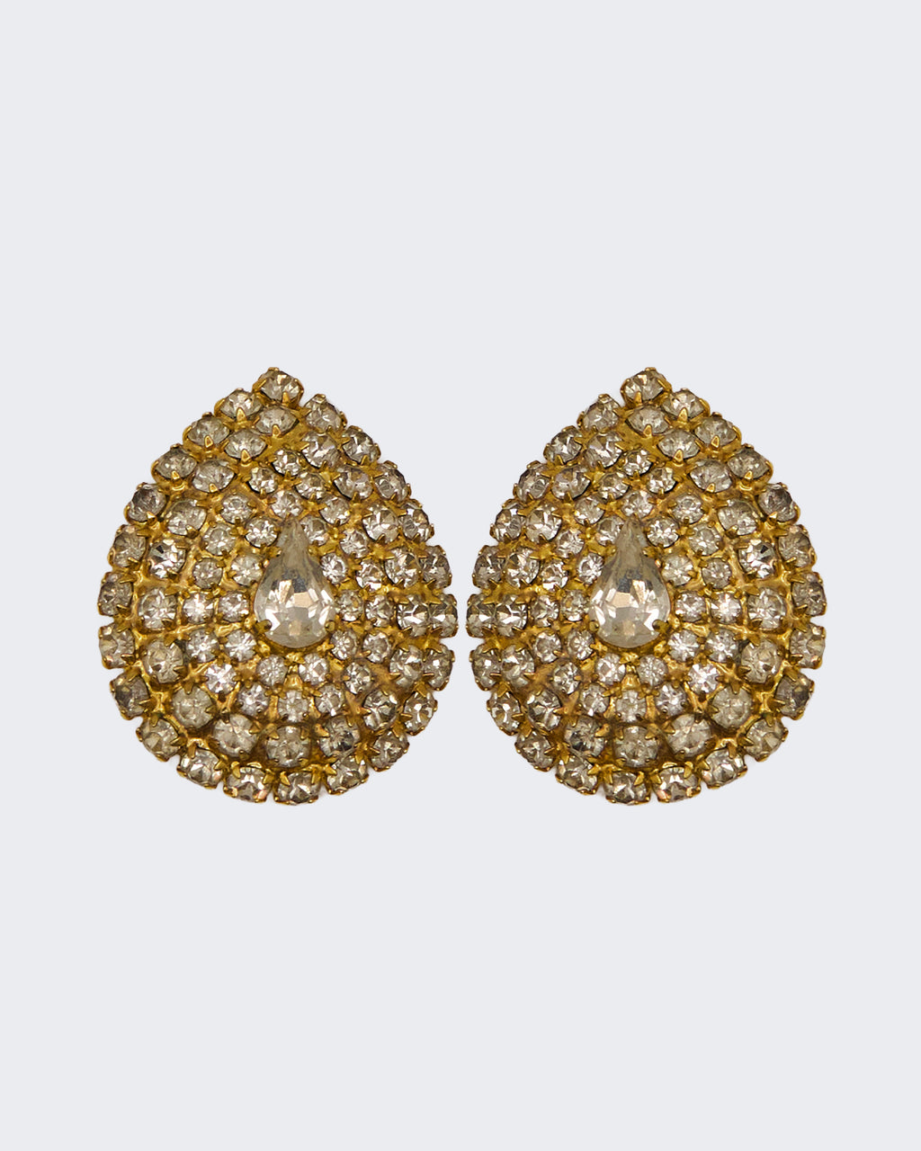 Orecchini a Goccia Vintage in Cristallo e Strass – Stile Hollywood Glamour