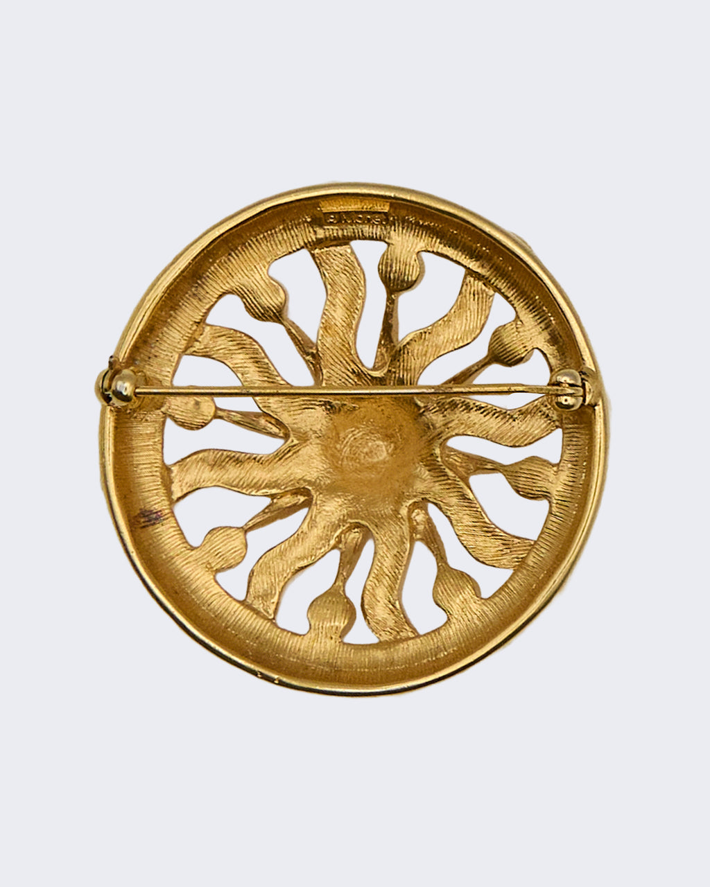 Spilla Monet Vintage “Sunburst” a Stella in Metallo Dorato – Anni ’60–’80