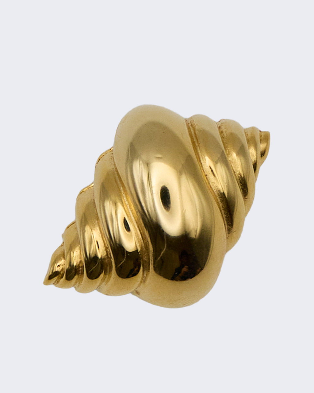 Spilla Vintage a Conchiglia a Spirale “Croissant” Placcata Oro
