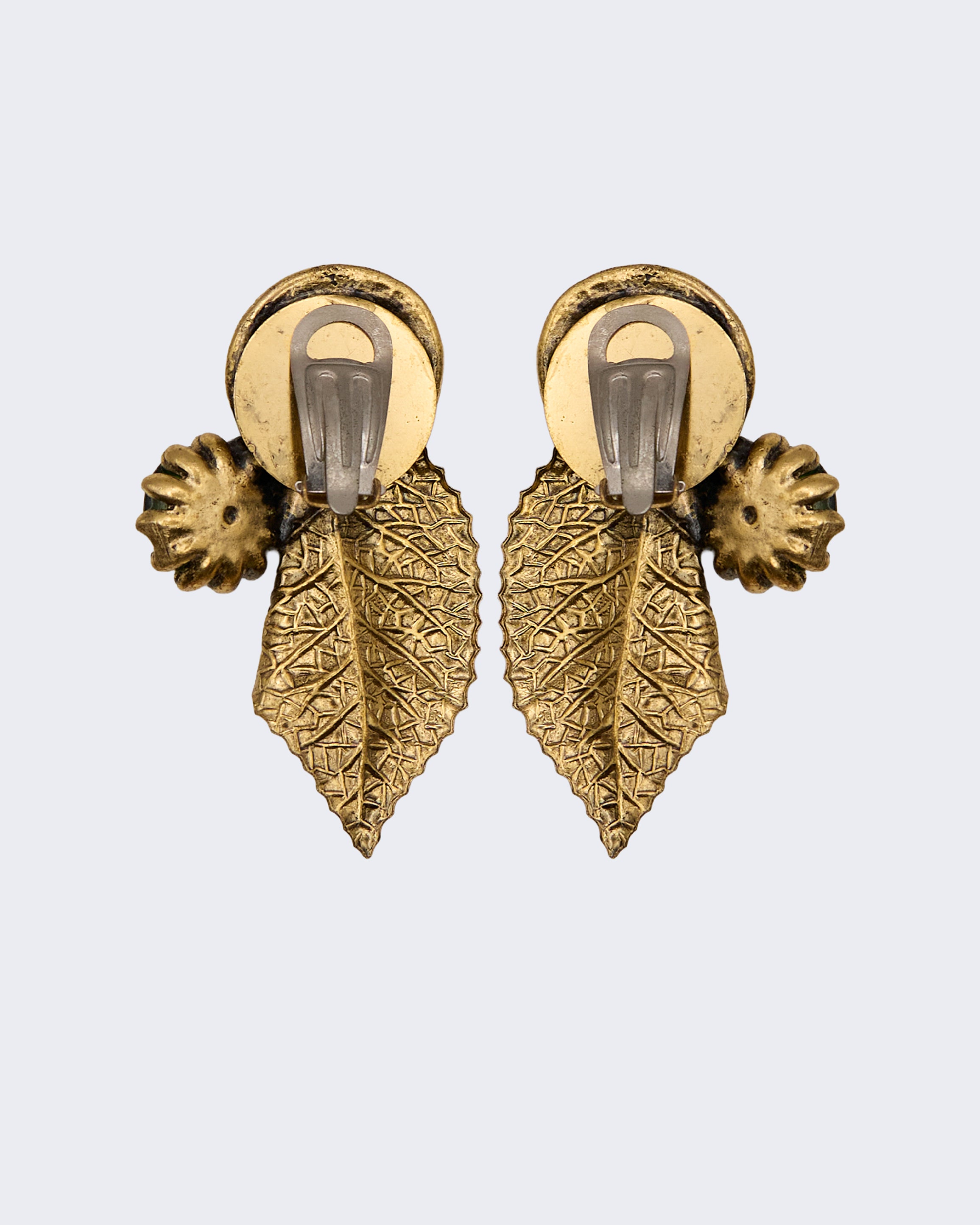 Boucles d'oreilles « Feuille byzantine »