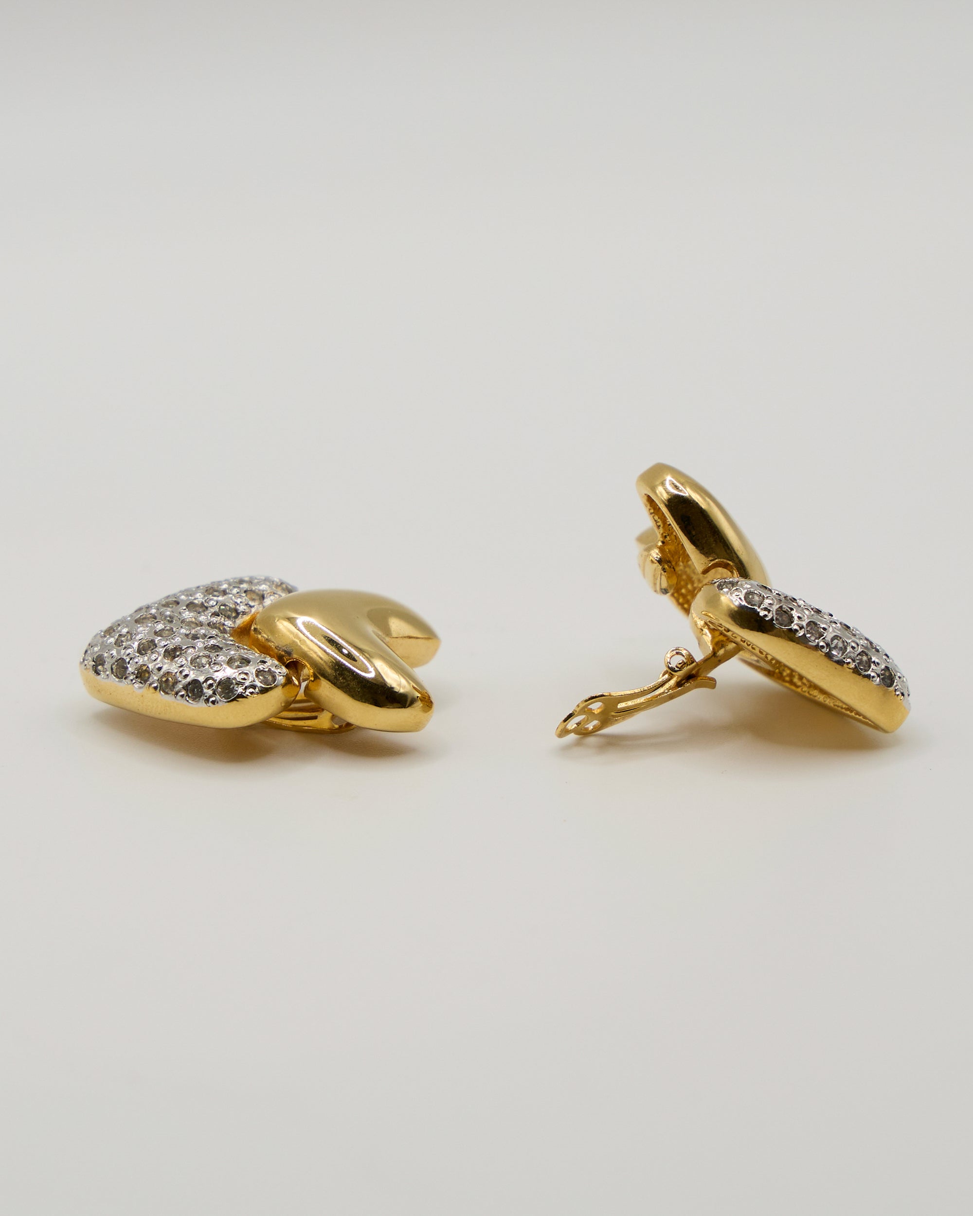 Boucles d'oreilles double cœur