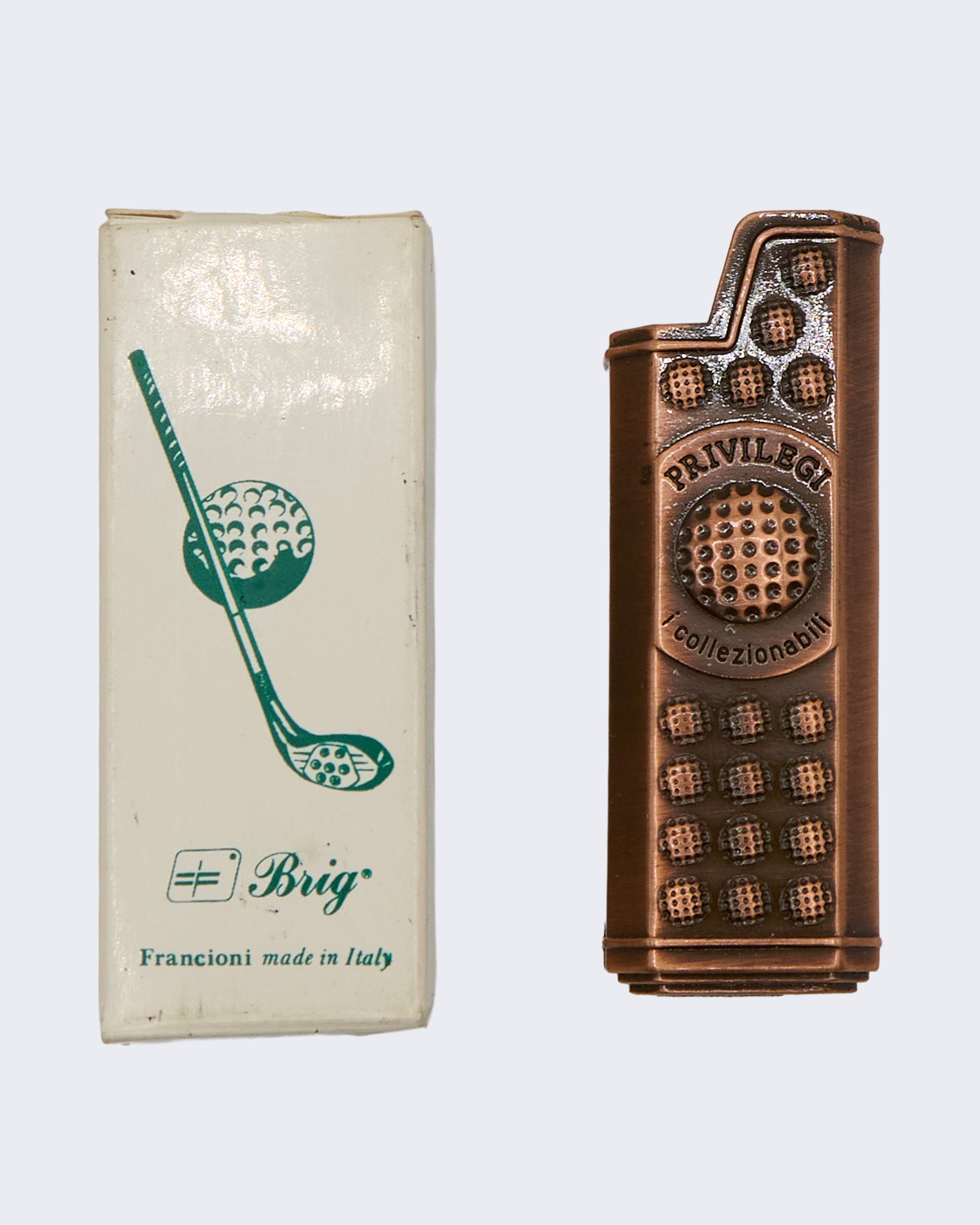 Custodia Vintage per Accendino Golf Rame Brunito “Brig - Francioni Made in Italy”