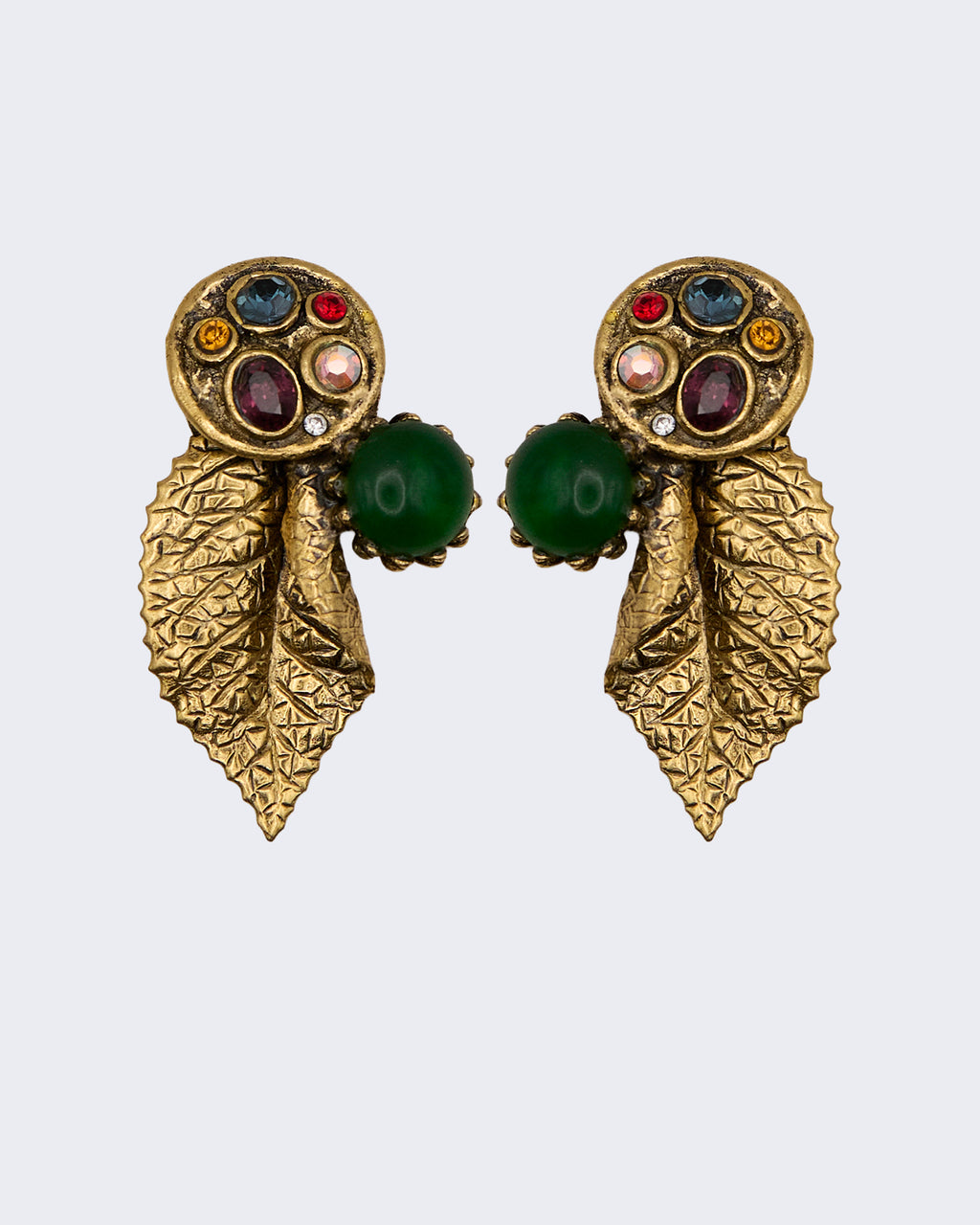 Boucles d'oreilles « Feuille byzantine »
