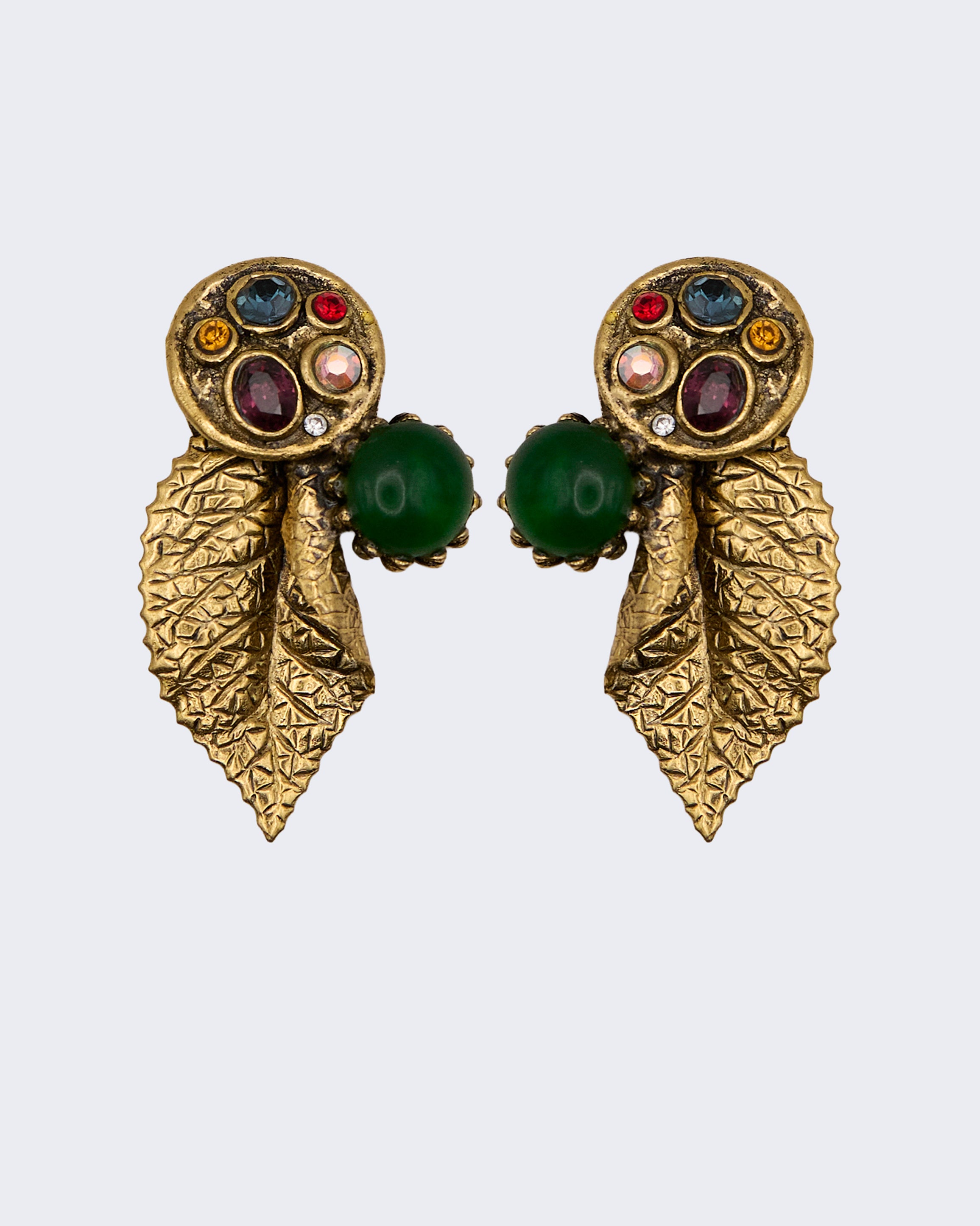 Boucles d'oreilles « Feuille byzantine »