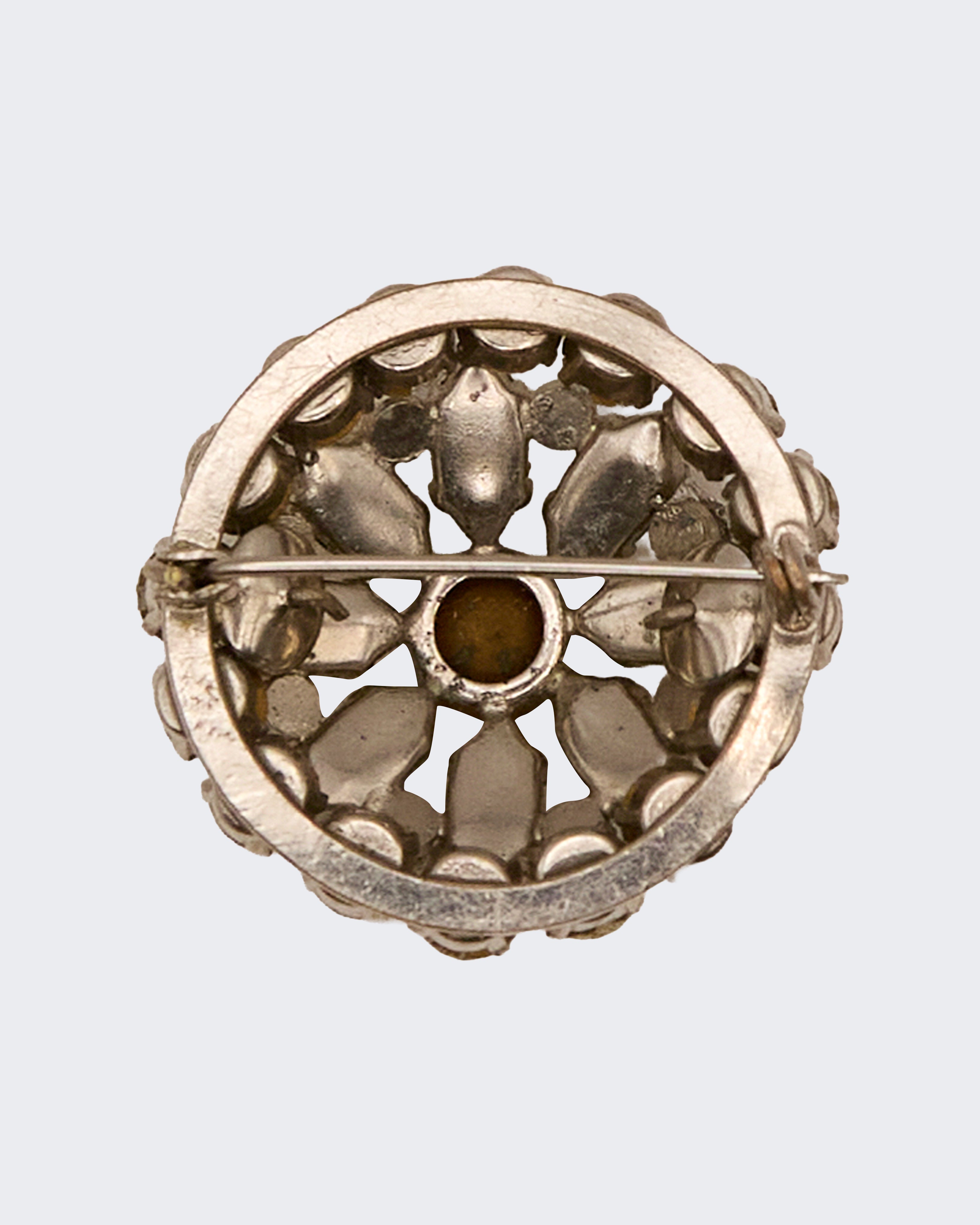 Vintage Rhinestone Brooch – Elegant Jacket or Dress Accessory